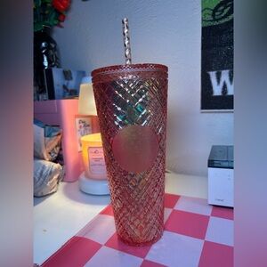 🌹 Starbucks 2021 Holiday Rose Gold Jewel Tumbler – Venti (24 oz)